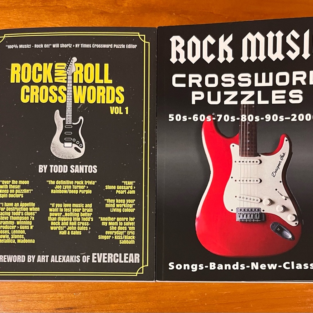 Rock Music Crossword Puzzles Book Set